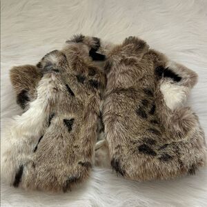 Cozy Faux Fur Kids Vest - Brown and White children’s place